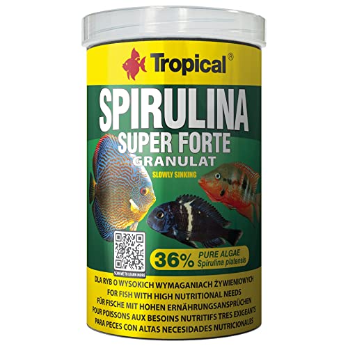 Tropical Super Spirulina Forte Granulatfutter mit 36% Spirulina (Platensis) Anteil, 1er Pack (1 x 1 l)