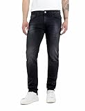 Replay Herren Anbass Slim Jeans, Schwarz (Black Denim 9), W32/L32