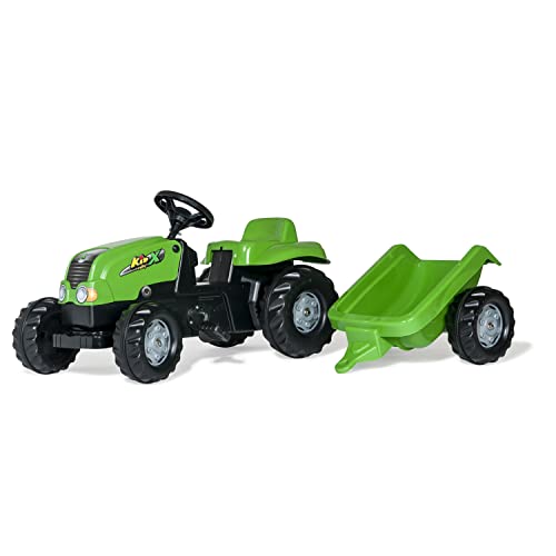Rolly Toys rollyKid-X Trettraktor mit Anhänger (für Kinder von 2,5 bis 5 Jahren, Heckkupplung) 012169