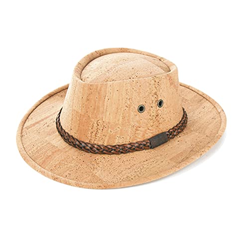 Cowboyhut aus Korkstoff | Hut Kork Stoff | Korkhut Melone | beige | Naturkork | Größe 60 | 100% Vegan | Natur Kork (62)