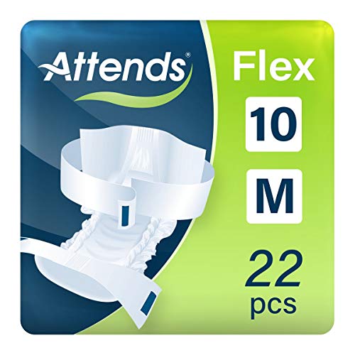Attends Flex 10M, Inkontinenzprodukt mit Gürtelverschluss, bei starker Inkontinenz, Größe M, 22 St
