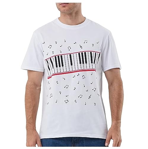 Hurrens Baumwolle T-Shirt Mens Jungen MJ Memorial Shirts OLODUM Frieden Anti-Krieg Beat It Klavier Baumwolle T-Shirts (X-Large, Beat it paino)…