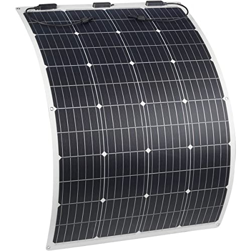 ECTIVE Monokristallin MSP Solarpanel - flexibel, 140W, flexible Solarzellen - Monokristallines Photovoltaic PV Solarmodul, Sonnenkollektor für 12V/24V Batterien, Wohnwagen, Camping, Wohnmobil, Boot