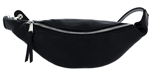 Abro Leather Adria Belt Bag Linna Black/Nickel