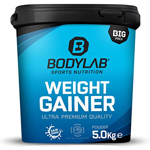 Bodylab24 Weight Gainer 5kg | ideales Verhältnis aus Kohlenhydraten und Eiweiß, über 1000kcal je Portion | Schokolade