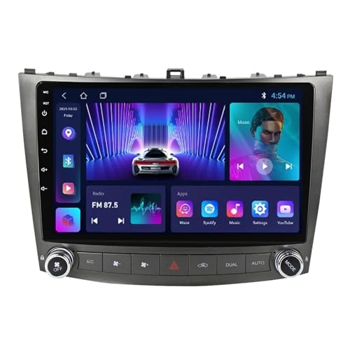 10 Zoll Touchscreen Autoradio Für Lexus is 2005-2012 Mit Wireless Carplay Android Auto, Android 12 Autoradio Unterstützt Bluetooth HiFi WiFi Lenkradsteuerung + Rückfahrkamera (Size : M500S - 8 Core 4