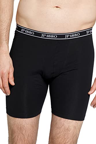 JP 1880 Herren große Größen bis 18 | Long-Pants | Unterhosen, Schlüpfer, Hipster, Boxer-Shorts | Elastikbund, Baumwolle | dunkelblau, schwarz | schwarz 16 711242 10-16