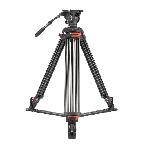 Caruba Videostar 188 Pro Stativ - Robustes, stabiles und vielseitiges Videostativ für eine präzise Kamerapositionierung - Schnellverschluss 1/4'' Schraube - maximale Belastung 15kg