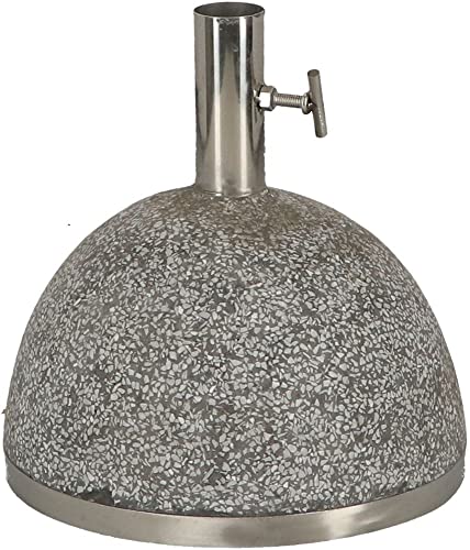 Esschert Design Sonnenschirmständer, Sonnenschirmfuß"granito" in grau, 11,5 kg, Ø Rohr innen: 3,5 cm, Fuß Ø ca. 25 cm