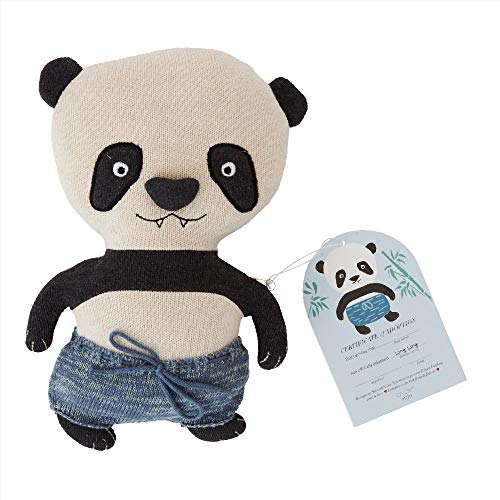 OYOY Mini Dekokissen Ling Ling Panda Bear - Zierkissen/Kinderkissen für Kinder Wattiert aus Baumwolle