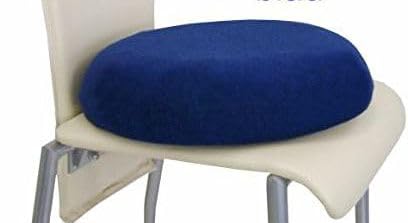 Pflegehome24® Latexkissen rund, inkl. Frotteebezug, blau - Sitzkissen Anti-Dekubitus-Sitzkissen