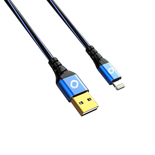 Oehlbach USB Plus LI - USB-Kabel für iPhone & iPad - USB Typ A 2.0 zu Lightning - PVC-Mantel - OFC, blau/schwarz - 1m