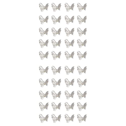 Nail Jewelry Wide Application Rostfreie Legierung Shining Butterfly Nail Art Decorations Accessories for Female 20 2 Pcs