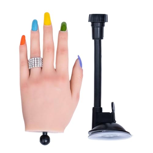 Übungshand für Acryl-Nägel, Übungshand für Nagelübungen, Fexible Nail Hand Praxis Mannequins Hand Praxis Hand für Acrylnägel