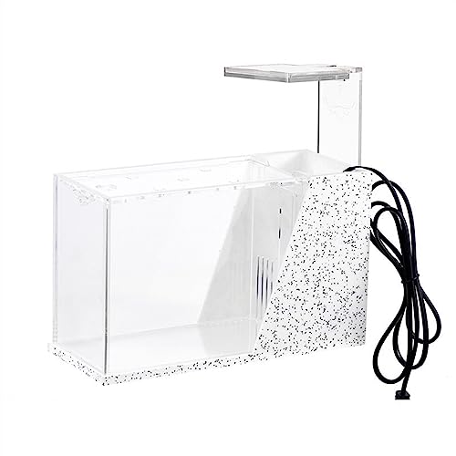 Aquarium Aquarium-Tisch-Acryl-klarer quadratischer Tank for Aquarien, ökologisches kleines Büro-Heim-Aquarium-Tank mit Pumpe Fischglas (Color : 6)