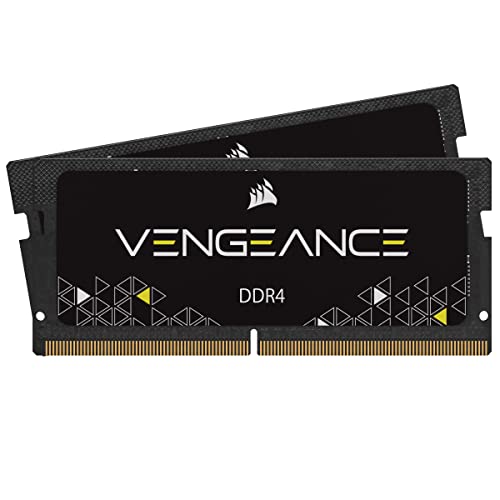 Corsair CMSX32GX4M2A2666C18 Vengeance 32GB (2x16GB) DDR4 2666Mhz 204 Pin SODIMM Performance Notebook Memory Kit, Schwarz