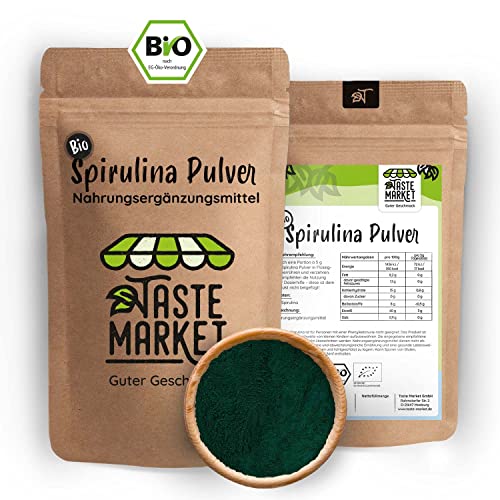 10 x 1 kg Spirulina Pulver | 100% natürliche Spirulina Alge | ohne jegliche Zusätze | Superfood