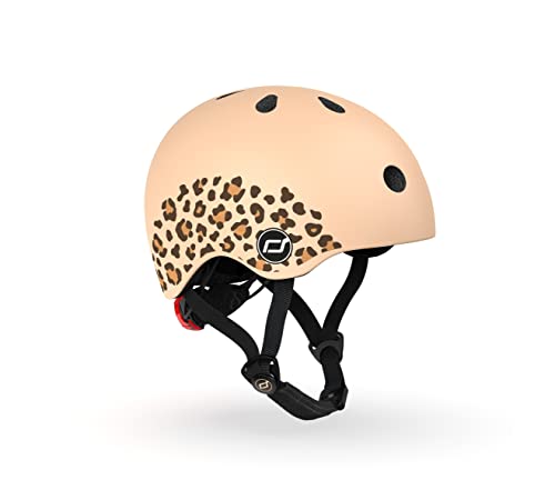 Scoot and Ride Unisex Jugend Leopardenmuster XS-Helm