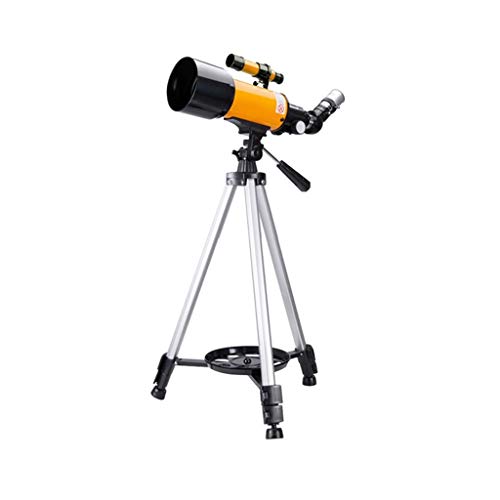 Astronomical Telescope, Stargazing HD Entry-Level Space Telescope for Children and Students,Telescopes for Adults,70mm Aperture 400mmMount, The Best Gift for Children,Yellow (Color : Package 3)