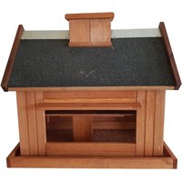 Massives Vogelhaus 2 Etagen mit Dach zum Abnehmen Maße: 45 x 33 x 54 cm