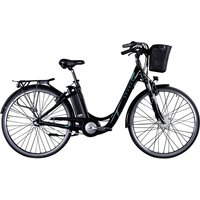 Zündapp E Damenrad 700c E-Bike Pedelec Z510 Citybike Elektrofahrrad 28" Fahrrad (schwarz/türkis, 48 cm)