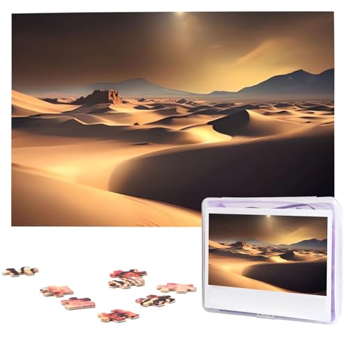 Sahara Desert Puzzles 1000 Teile Personalisierte Puzzles Fotos Puzzle für Familie Bild Puzzle für Erwachsene Hochzeit Geburtstag (74,9 x 50 cm)