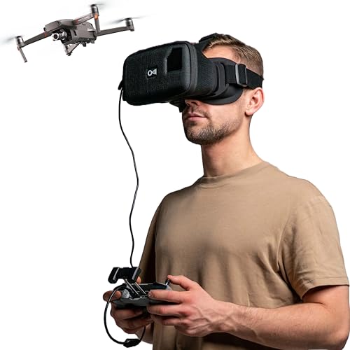 DroneMask 1 | FPV-Brille für DJI, FPV- und GPS-Drohnen | Patentiertes Unibody-Objektiv | Ultimativer Video-Headset-Bildschirm für Drohnen | FPV-Brillen, Skyview-Brillen | Immersive Erfahrung mit