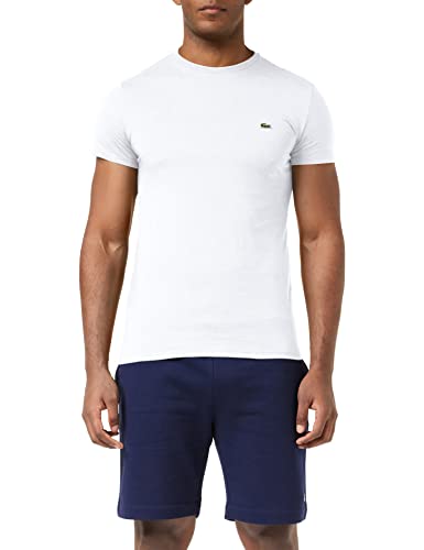 Lacoste Herren T-Shirt Th6709 , Weiß (Blanc) , X-Small (Herstellergröße: 2)