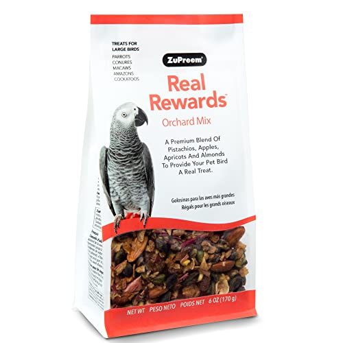 ZuPreem - Real Rewards Orchard Mix Vogelfutter Leckerli Snacks | Belohnungsfutter für Papageien und Aras - 170 gr