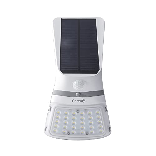 Garza Solar-LED-Wandleuchte, 3,5 W, 430 lm, 6000 K, mit Dämmerungs- und Bewegungsmelder, Weiß