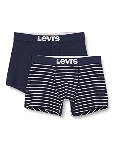Levi's Herren Levis Men Vintage Stripe YD Boxer 2P Boxershorts, Mehrfarbig (Navy 321), X-Large (Herstellergröße: 040) (2er Pack)