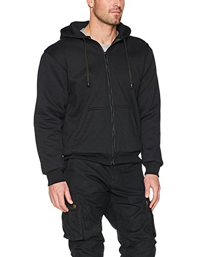 Australian Bikers Gear Motorjacke mit Kapuze, vollständig gefüttert, Dupont™ Kevlar®, Aramidgewebe, , schwarz, Größe L: 112 - 117 cm