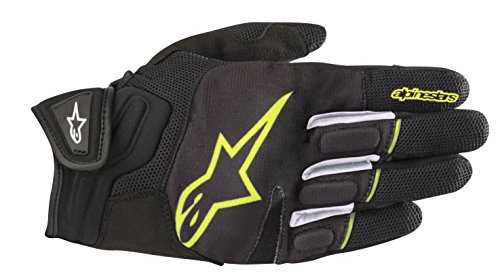 Alpinestars Motorradhandschuhe Atom Gloves Black Yellow Fluo, Schwarz/Gelb, L
