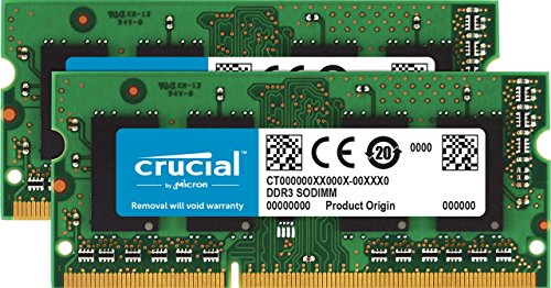 Crucial CT2K51264BF186DJ 8GB (4GBx2) Speicher Kit (DDR3, 1866 MT/s, PC3-14900, Single Rank, SODIMM, 204-Pin)