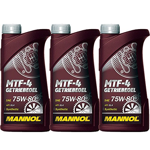 3 x 1L MANNOL 75W-80 MTF Getriebeöl / GL-4 Schaltgetriebeöl MTF LT-1/-2/-3/-4