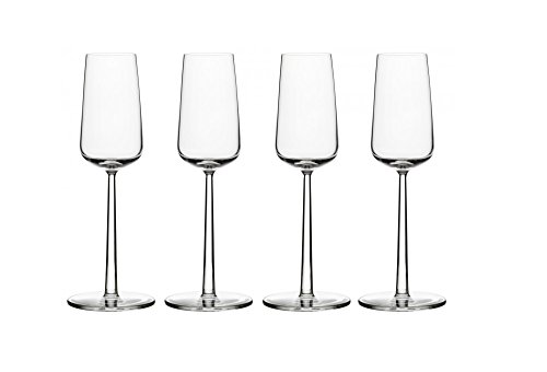 Iittala Essence 4 Champagnergläser, Glas, Transparent, 8.2 x 8.2 x 23 cm