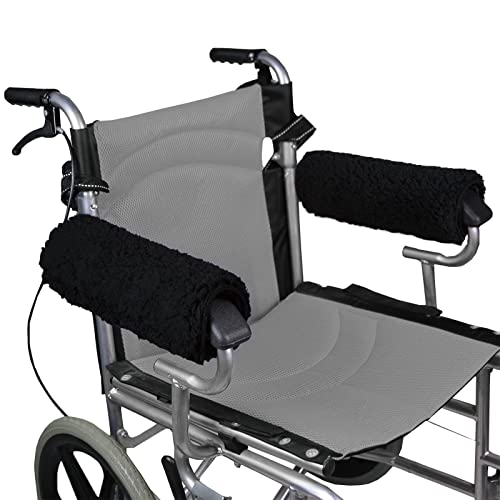 Rollstuhl-Armlehnenpolster (Paar), Bürostuhl-Armlehnenbezug, rutschfester Armlehnenbezug – weicher Kissengriffbezug für Erwachsene, behinderte Senioren – Komfort-Druckentlastung