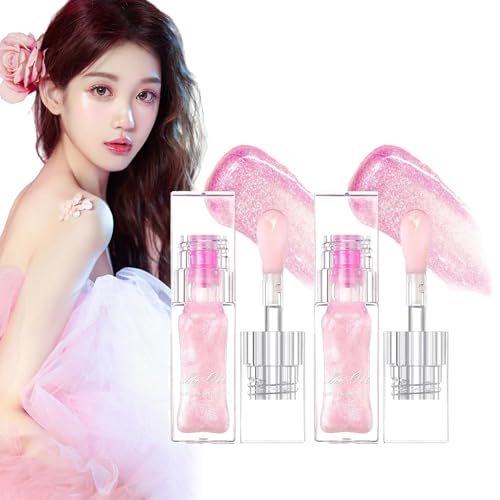 Lochic Plump Serum Lips, Conversion Lip Oil, Conversionh Magic Color Changing Lip Oil, Boosts Your Confidence, Fuller Lips Instantly, Experience the Magic of Fuller, Hydrated Lips for Women (2Pcs)