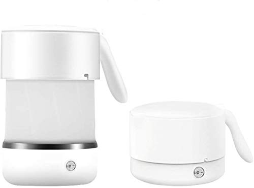 Faltbarer Wasserkocher für die Reise (BPA-frei), 500 ml elektrischer Wasserkocher aus Silikon mit heißem Tee, faltbarer Wasserkocher mit doppelter Spannung und Edelstahlboden 110-240 V