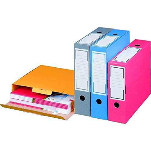 Archiv-Ablagebox farbig Breit 100 mm Gelb Archivschachtel Archivkarton 20 Stück