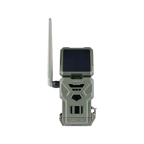 SPYPOINT Flex-S Wildkamera mit Solarpanel und Videoübertragung inkl. Einer 16GB microSD-Karte, 30 Meter Erfassungsreichweite, 36 Megapixel Auflösung