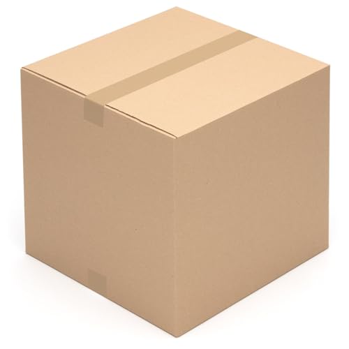 Faltkartons, 400 x 400 x 400 mm, 5 Stück | Kartons aus Wellpappe | Ideal für Warensendungen