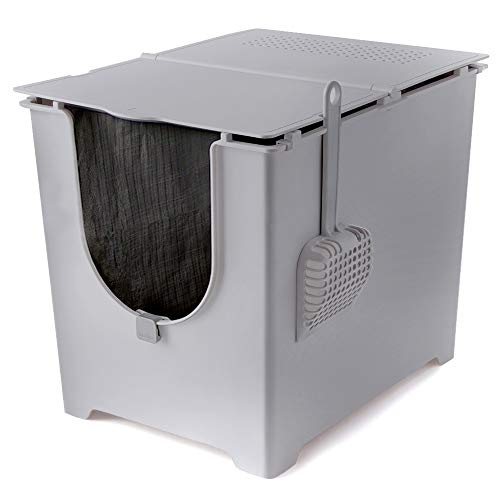 Modkat Flip Litter Box Kit Includes Scoop and Reusable Tarp Liner - Gray