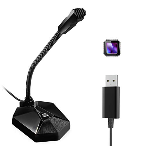 SunshineFace 3. 5 Mm Omnidirektionales Mikrofon Plug-N-Play-Kondensatormikrofon für Computer-PC-Laptop für Live-Streaming-Spiele