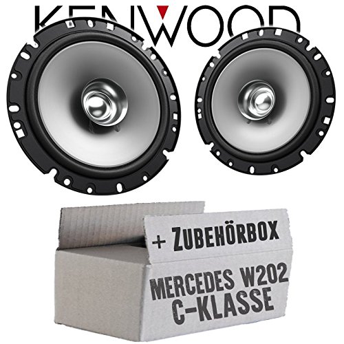 Lasse W202 Ablage - Lautsprecher Boxen Kenwood KFC-S1756-16,5cm Koax Auto Einbauzubehör - Einbauset für Mercedes C-Klasse JUST SOUND best choice for caraudio