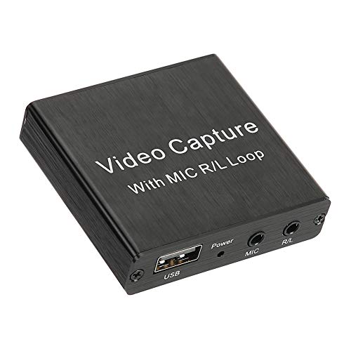 cigemay Videoaufnahmekarte, 4K HD 1080P USB2.0-Aufnahmekarte, HDMI-Spielaufnahmekarte, für Live-Streaming-Videoaufzeichnung, Unterstützung von VLC/OBS/Amcap/Windows/Android/OS X.