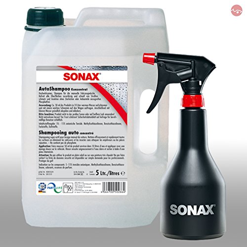 SONAX Auto Shampoo Konzentrat 5L 03145000 + GRATIS Sprühboy Sprühflasche 0499700
