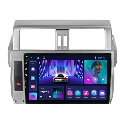 Android 11 10 Zoll Touchscreen Autoradio Für Toyota Prado 2013-2017 Mit Wireless Carplay & Android Auto GPS Navigation Bluetooth HiFi WiFi Lenkradsteuerung + Rückfahrkamera (Size : M200S - 8 Core 2+3