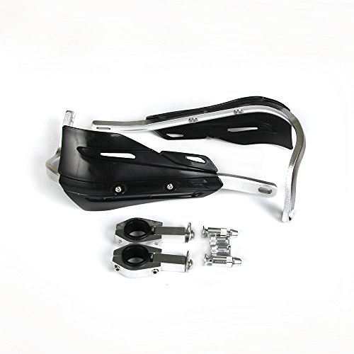 Motorrad Handschutz mit Universal-Montagekits 22mm und 28mm Aluminium Motocross für MX Racing ATV Quad (schwarz)