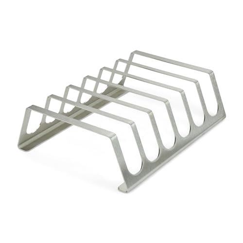 Grillrost.com Das Original Rib-Rack Rippchenhalter Sparerip Halter aus Edelstahl f. Spareribs - Massiv & Hochwertig - Der Premium Spareribshalter